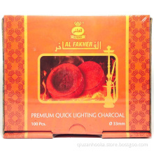 Al fakher 100pcs instant lighting charcoal briquet hookah charcoal